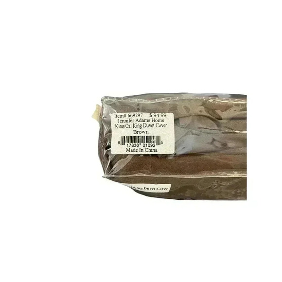 Eternal Collection By Jennifer Adams King Duvet Cover Set Brown New - Picture 4 of 7